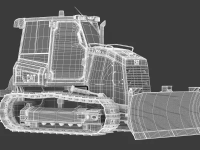 D5K2 Crawler Tractor Dirty 3D model