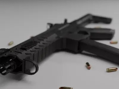 Game-Ready MPX smg  Low-poly 3D model