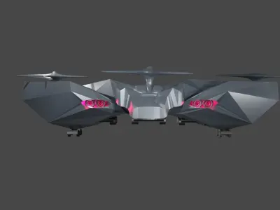 3D modern well-built fighter aircraft model Low-poly 3D model