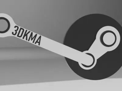 Steam logo  3D model
