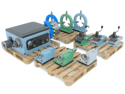 Turning Machine Tool Spare Parts - Collection 1 3D model