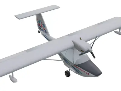Aeroprakt A-24 Viking Low-poly 3D model