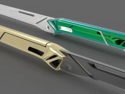 scifi cyberpunk sword 3D model