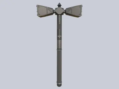 Combat hammer Low-poly 3D model