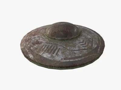 Alien Spaceship UFO B11 Abandoned - Sci Fi Spacecraft Design Low-poly 3D model