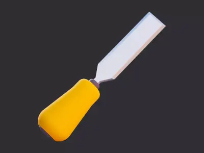 Stylized Wood Chisel 3D model