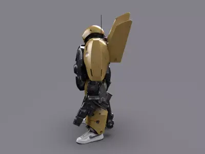 Night City Armored Special Police Squad 3D model