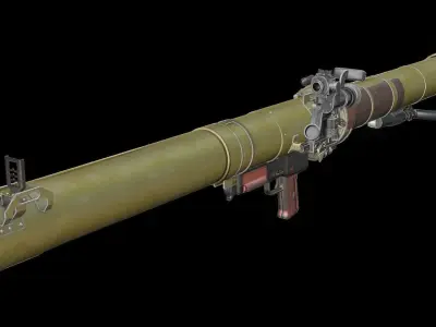 RPG 29 Rocket Launcher 3d model Low-poly 3D model