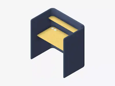 Furniture - Desk - Contemporary Low-poly 3D model