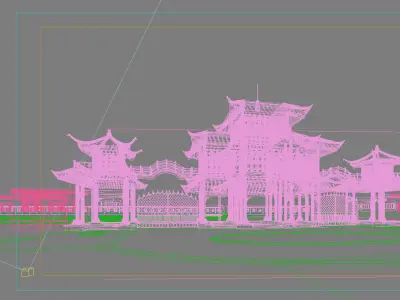 Chinese Style Architecture 3D model 49