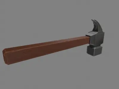 Stylized Hammer Free low-poly 3D model purchase