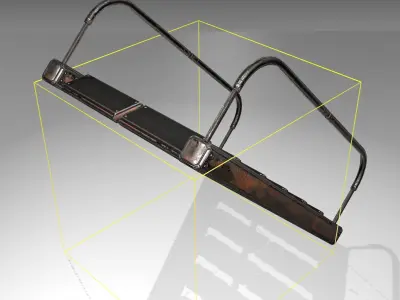 Futuristic Stairs - 19 - Rusty Textures Low-poly 3D model
