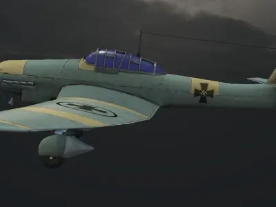 Dive-Bomber Ju 87 Stuka Hand-Painted Low-poly 3D model