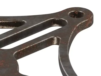 Rusty Crank Arm Bracket 3D model