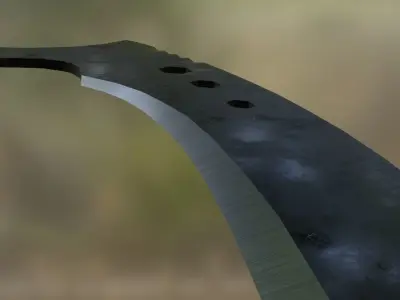 Sickle Blade Low-poly 3D model