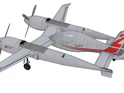 Rutan Pond Racer Low-poly 3D model