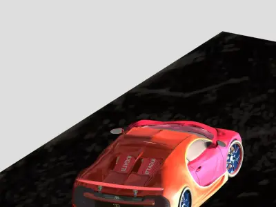 Bugati car model Free low-poly 3D model