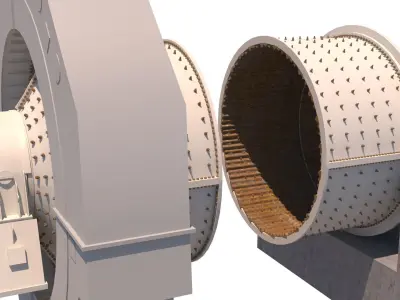 molino de bolas01 3D model