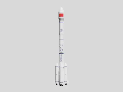 Long March 3B LaunchVechale---Blend-FBX 3D model