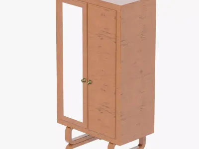 Antique Timber Wardrobe Cabinet Carpentered Craft Malaysia 3D model