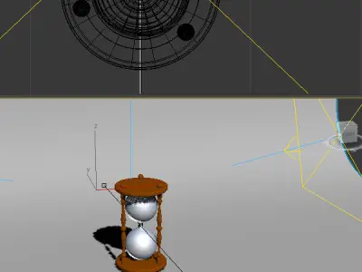 Hourglass with sand in it 3D model