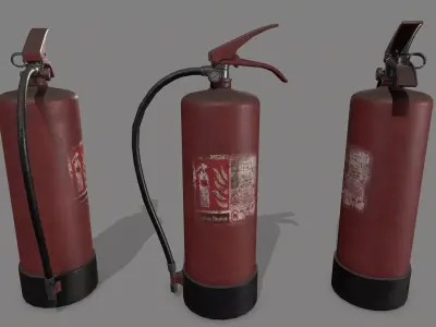 fire extinguisher Low-poly 3D model 37