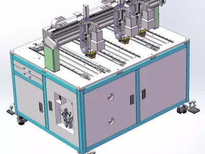 Three-Station Hot Press Watch and Wristband Press-Fitting 3D model