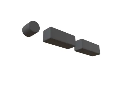 Morse Code W v1 001 Low-poly 3D model