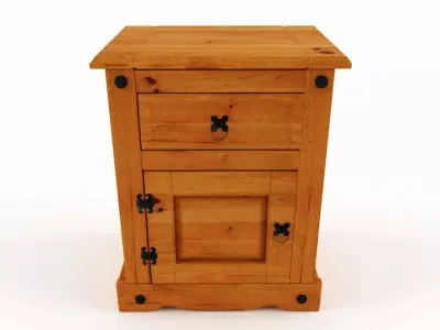 rustic nightstand 3D model