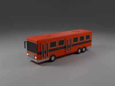Low Poly Bus Free low-poly 3D model