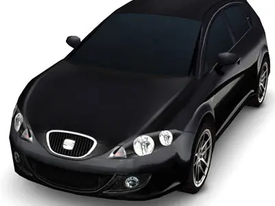 Seat Leon multi color Free low-poly 3D model
