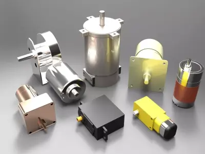 Motors button Free 3D model