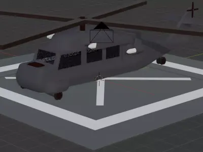 Helicopter with animation 3D model