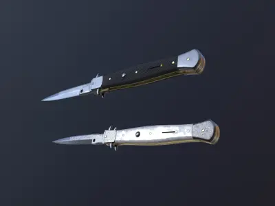 Stiletto Knife Low-poly 3D model