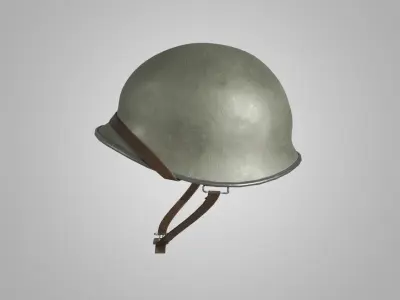 US WWII M1 Combat Helmet 3D model Low-poly 3D model