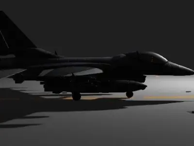 fighter aircraft Free low-poly 3D model