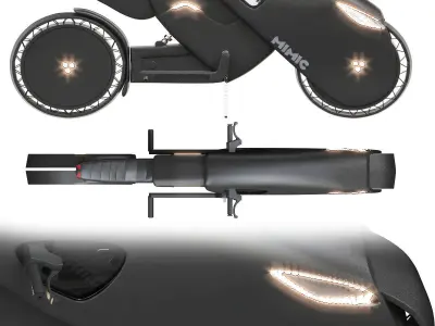 Mimic futuristic electric motorcycle 3D model