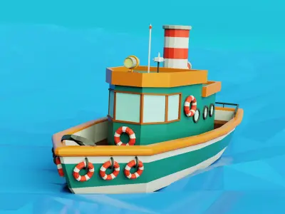 Ship Low Poly Low-poly 3D model