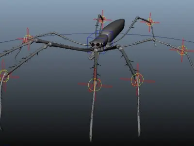 Water spider   Low-poly 3D model