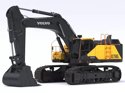 Volvo EC750E Large Crawler Excavator 3D model