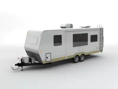 Travel Trailer Toy Hauler 2-Axle 3D model