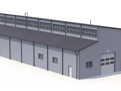 Industrial Building 49 PBR Low-poly 3D model