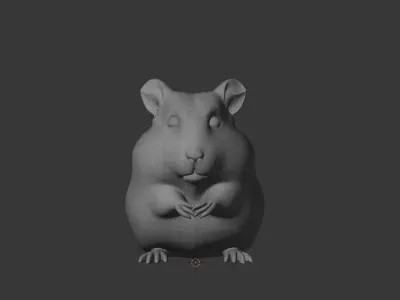 Hamster 3D Scan Print Miniature 3D model