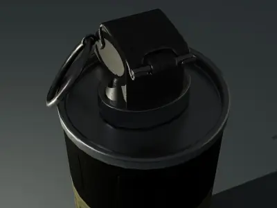 smoke grenade Low-poly 3D model 4