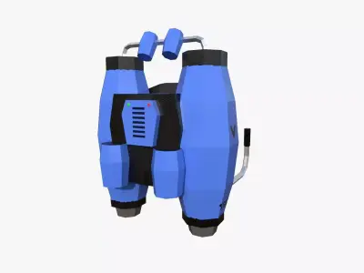 Jetpack Low Poly A03 - SciFi Character Design Low-poly 3D model