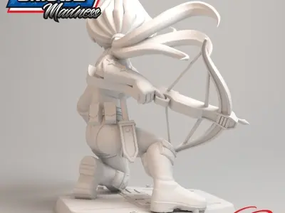 GI JOE Character Scarlett Full-figure Pose 02 3D print model