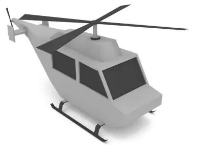 Helicopter Aircraft Low Poly Low-poly 3D model