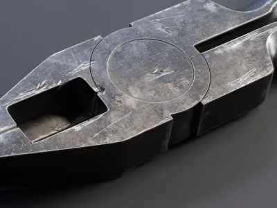 Worn Vintage Metal Pliers 3D model