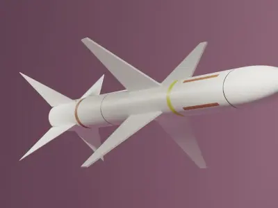 AIM-7 Sparrow Missile Low-poly 3D model
