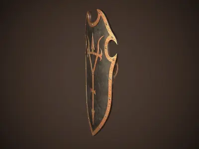 Knight Shield 04 Low-poly 3D model